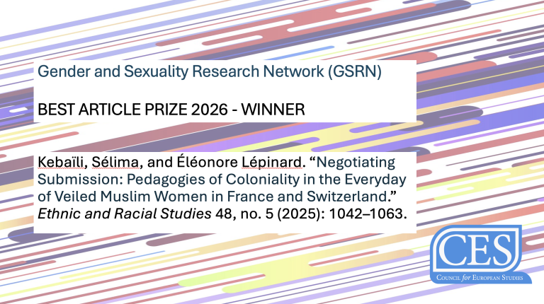 Announcing the Winner of the Gender & Sexuality Research Network Best Article Prize